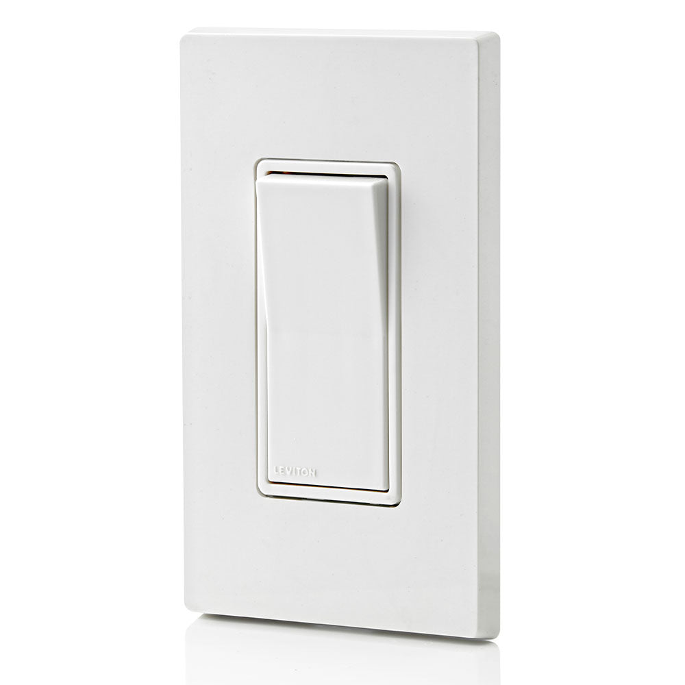 Leviton 5601-P2W Rocker Switch 15A 120/277 Vac 1 Pole White 1Pack/10Pack (wall plates excluded)