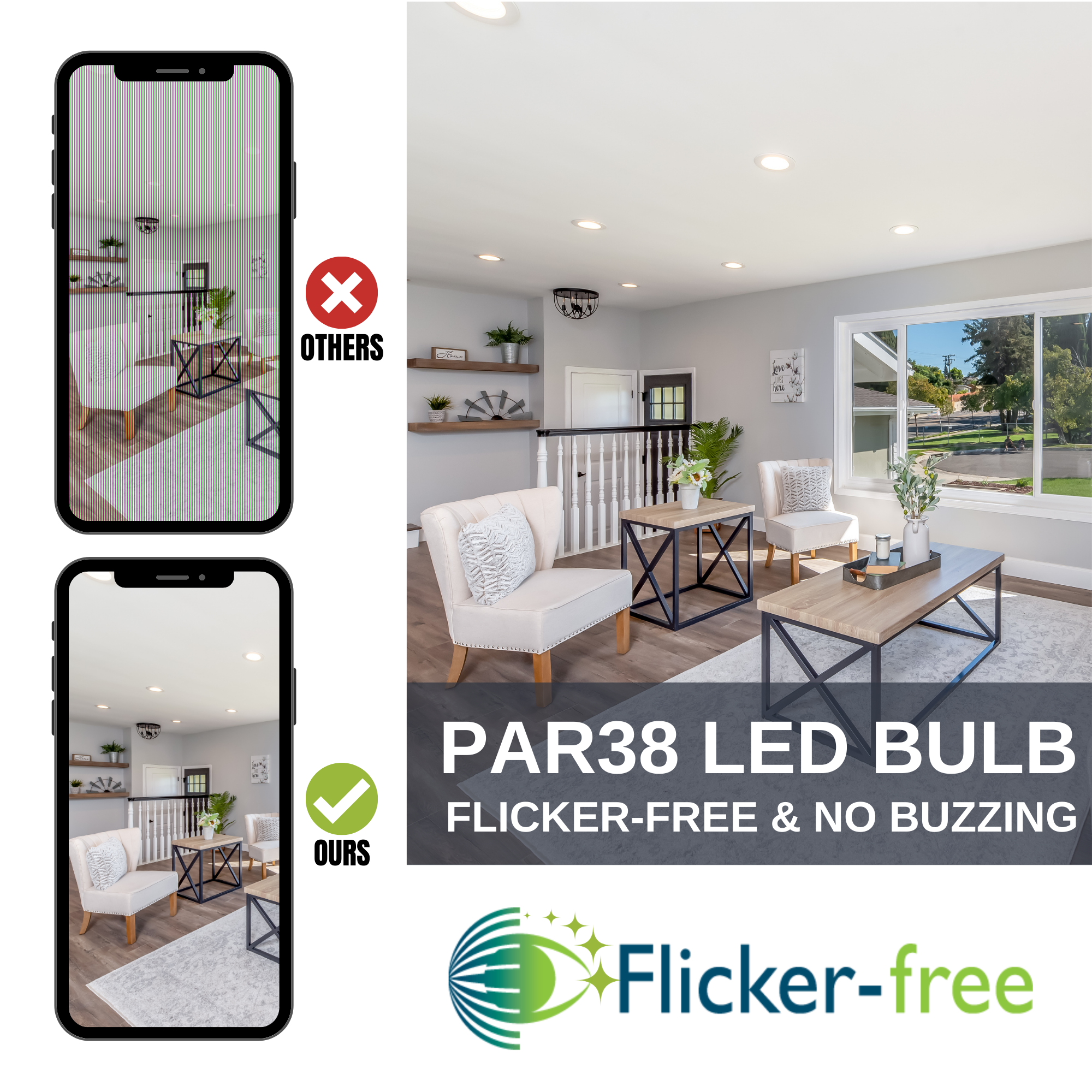 DawnRay LED PAR38, 16.5W, 1200 Lumens, 3000K/5000K, Warm White/Cool White ,Dimmable ,3 Years Warranty