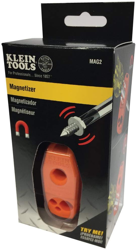 Klein Tools MAG2 Demagnetizer/Magnetizer for Screwdriver Bits and Tips, Makes Tools Magnetic with Powerful Rare-Earth Magnet - Consavvy