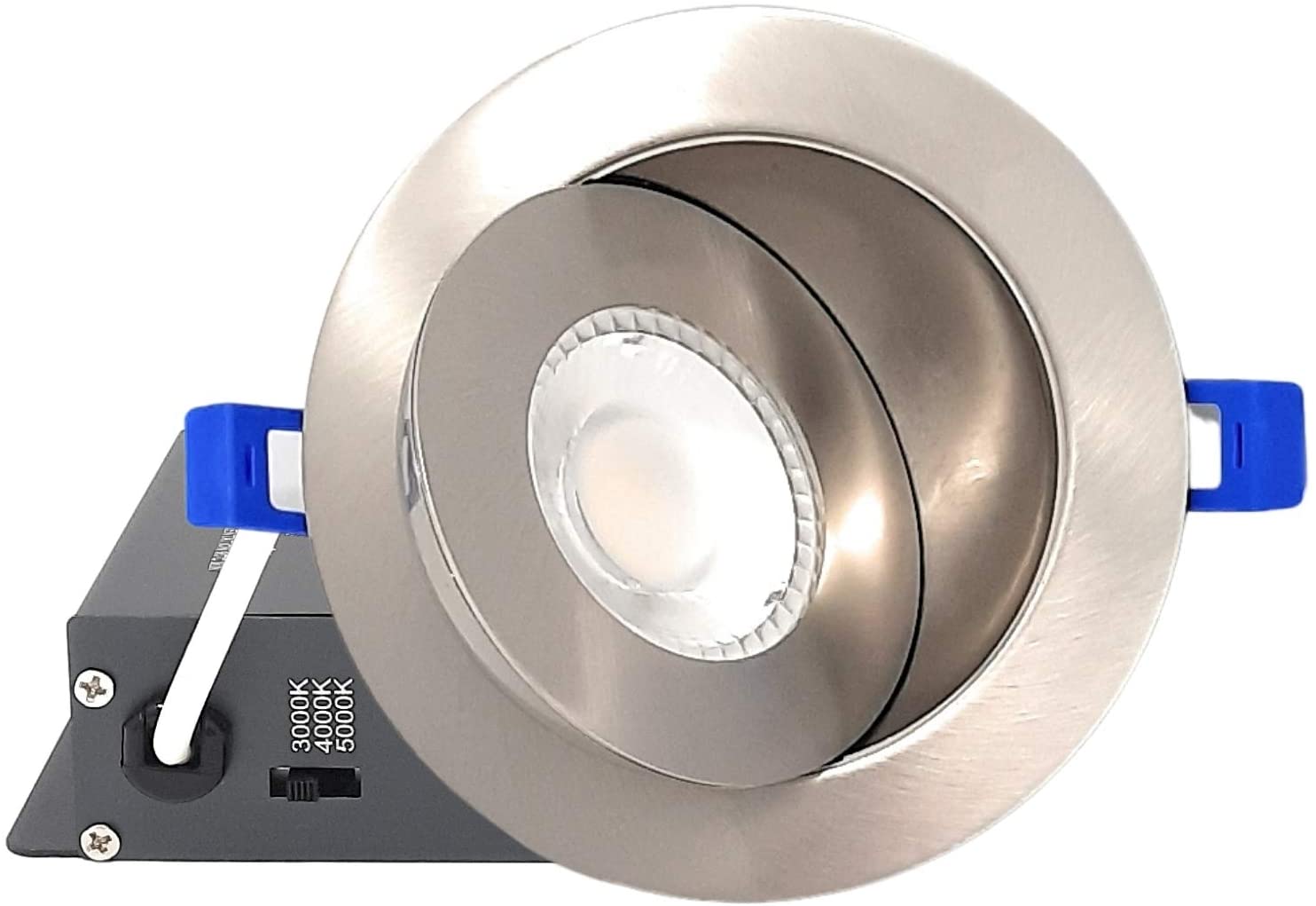 DawnRay 4" LED Round Gimbal Panel(Potlight) 2700K/3000K/3500K/4000K/5000K(changeable), White/Black/Brushed Nickel, 9W, 700LM
