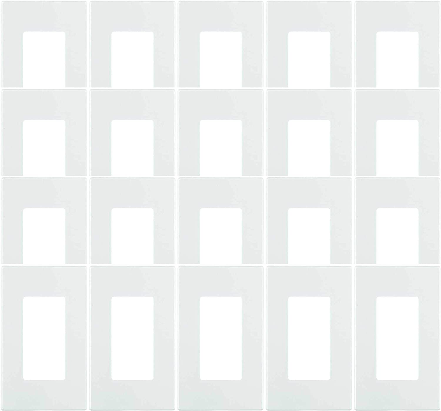 Leviton 80301-SW 1-Gang Decora Plus Wallplate Screwless Snap-On Mount (White)