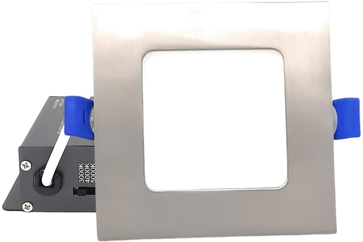 DawnRay 4" LED Square Slim Panel(Potlight) 3000K/4000K/5000K(changeable), White/Black/Brushed Nickel
