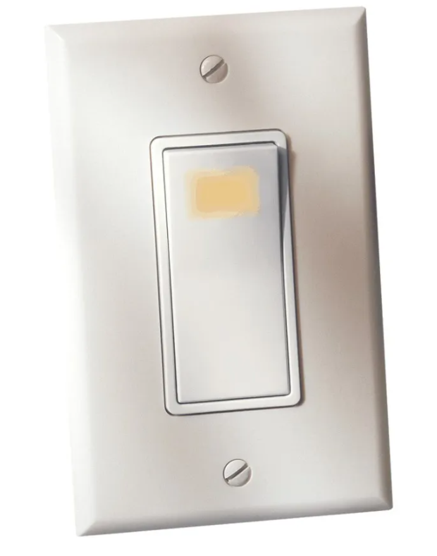 Eaton 7513W-SP-C 15 Amp 120/277V Heavy-Duty Grade 3Way Decorator Lighted Switch, White