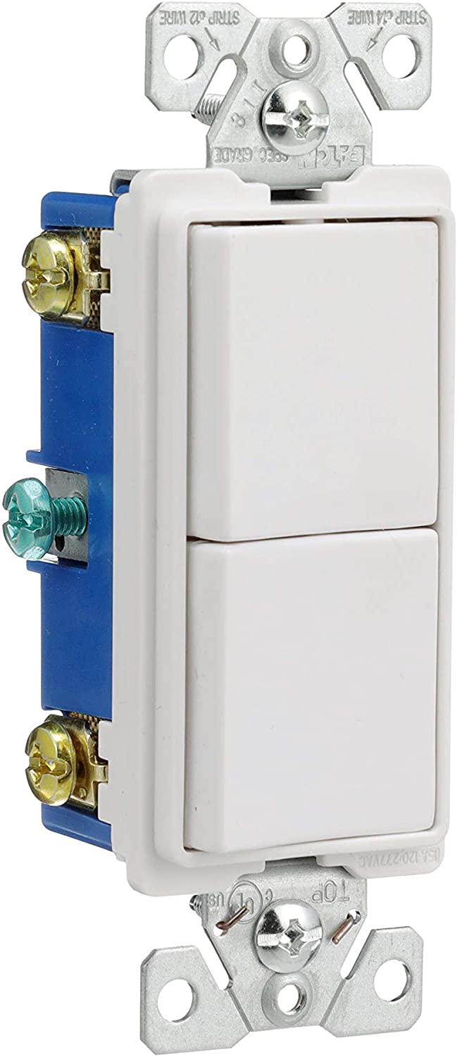 EATON 7728W-SP Single-Pole Combination Switches, White