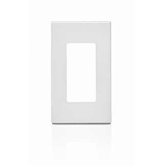 Leviton 80301-SW 1-Gang Decora Plus Wallplate Screwless Snap-On Mount (White)