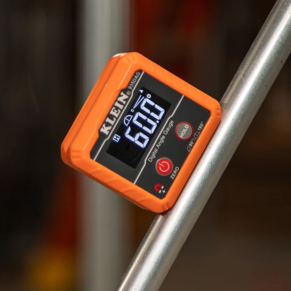 Klein Tools 935DAG Digital Electronic Level and Angle Gauge, Measures 0-90 and 0-180 Degree Ranges, Measures and Sets Angles