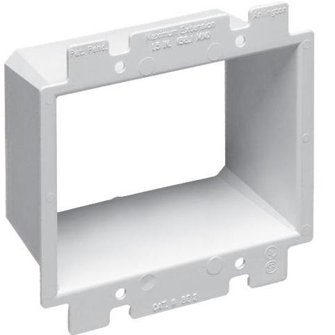 ARLINGTON BE2 BOX EXTENDER PLASTIC 2 GANG