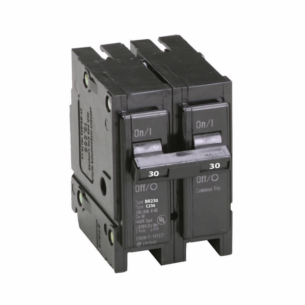 Eaton BR230 Cutler-Hammer 30 Amp Double Pole Plug-in Circuit Breaker