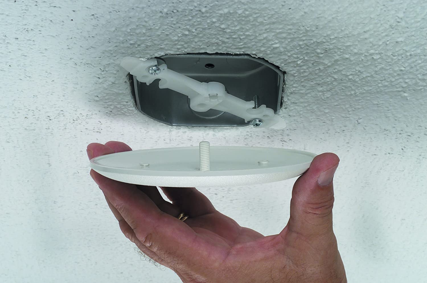 Arlington CP3540  Ceiling Cover Plate for 3-1/2" & 4" Boxes, Paintable, 1 Pack White