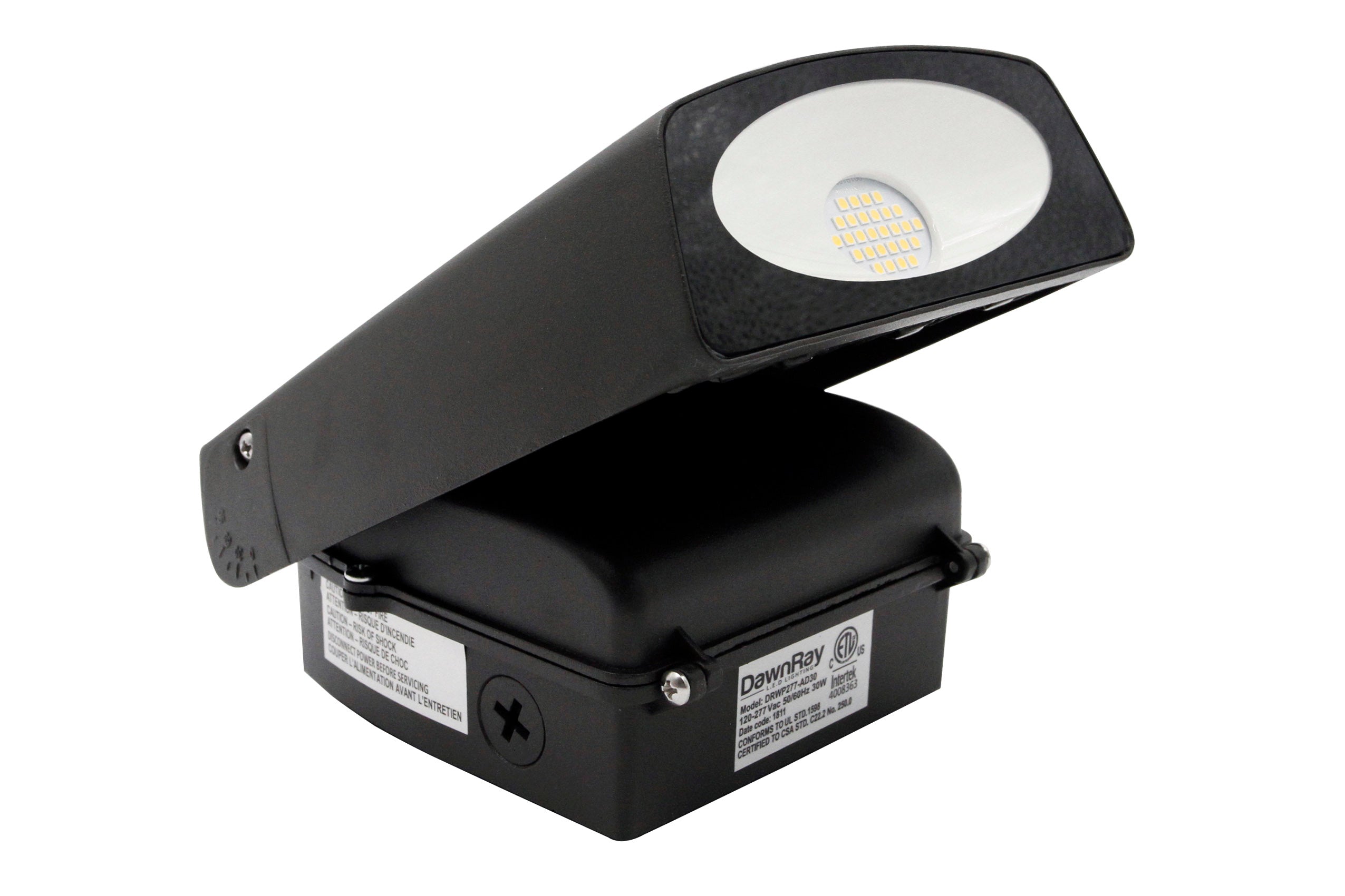 LED Adjustable Wall Pack ,30W, 3090LM ,120-277V, 4000K, Cool White - Consavvy