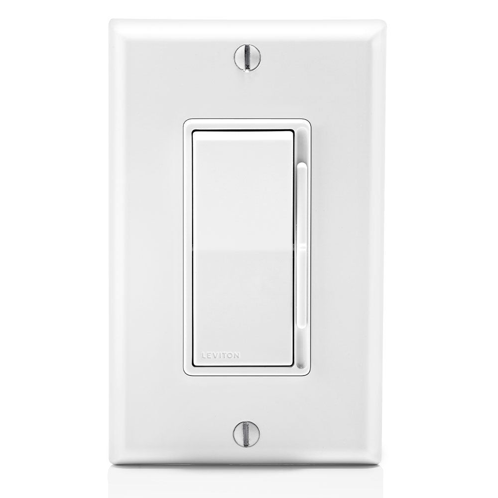 Leviton DS710-10Z Decora Slide Dimmer for 0-10V Power Supplies, 1200VA/1500VA Fluorescent, 10A LED, 120/277VAC