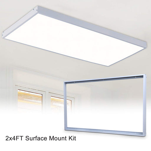 1-Pack 2x4FT Surface Mount Kit, Dawnray Ceiling Frame Kit for 2x4FT LED Panel Light/Drop Ceiling Light Aluminum - Consavvy