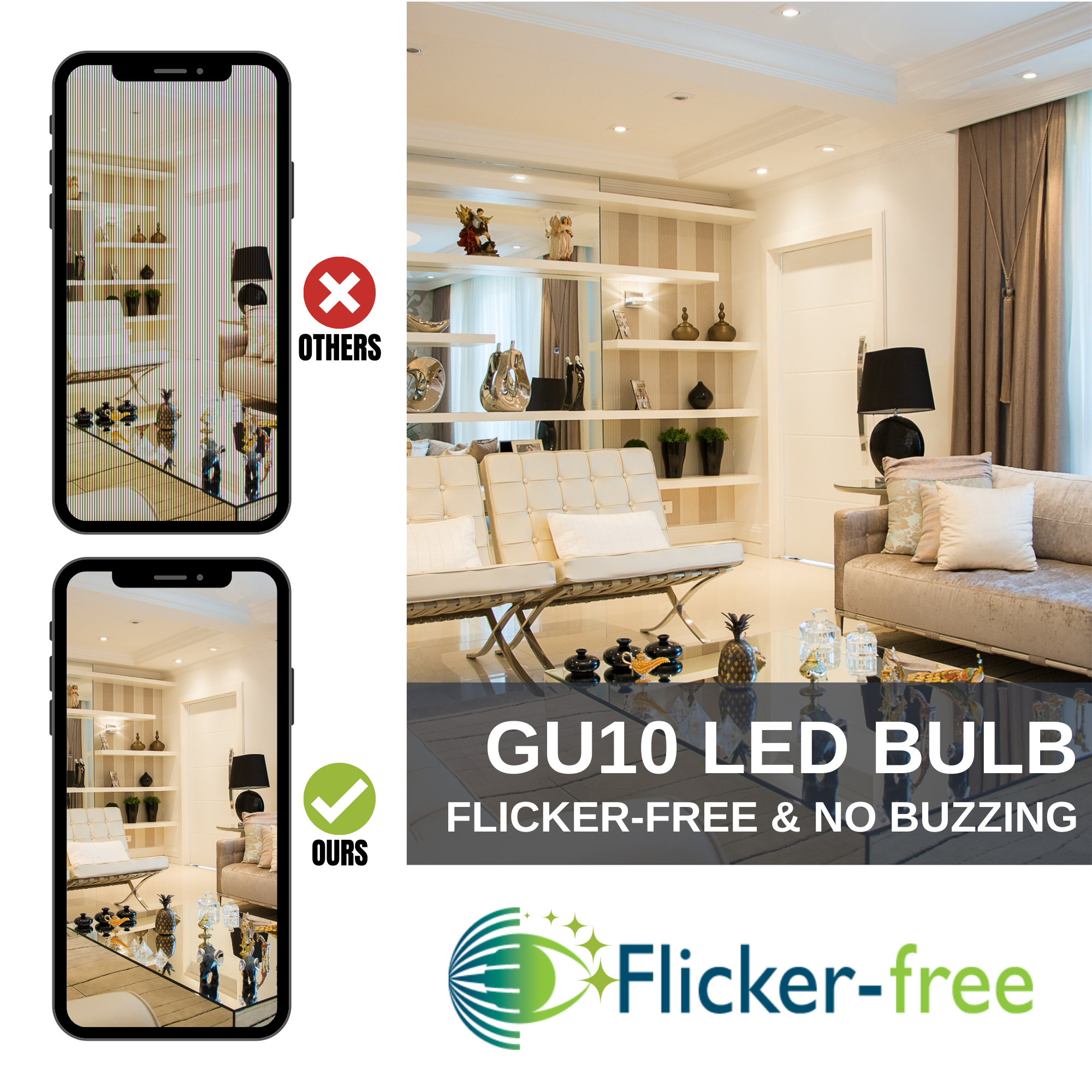 DawnRay LED GU10, 6.5W, 500 Lumens, 3000K/5000K,Warm White/Cool White, Dimmable ,3 Years Warranty