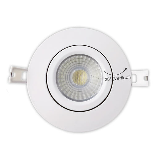 Votatec 4″Gimbal Slim Panel LED Potlight,3Way 3000K/4000K/5000K, Air Tight, White/Black/Brushed Nickel
