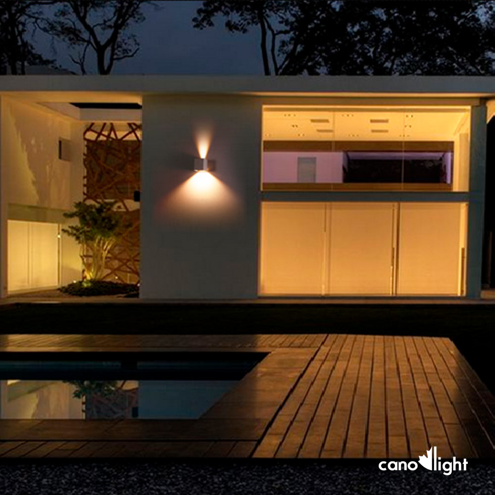 Canolight, 3000k, Surface Mounted LED Wall light, Beam Angle Changeable, Cube LED light, Indoor/Outdoor, IP54, 10W