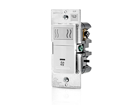 Leviton Decora In-Wall Humidity Sensor & Fan Control, 3A, Single Pole(Plate not Included)
