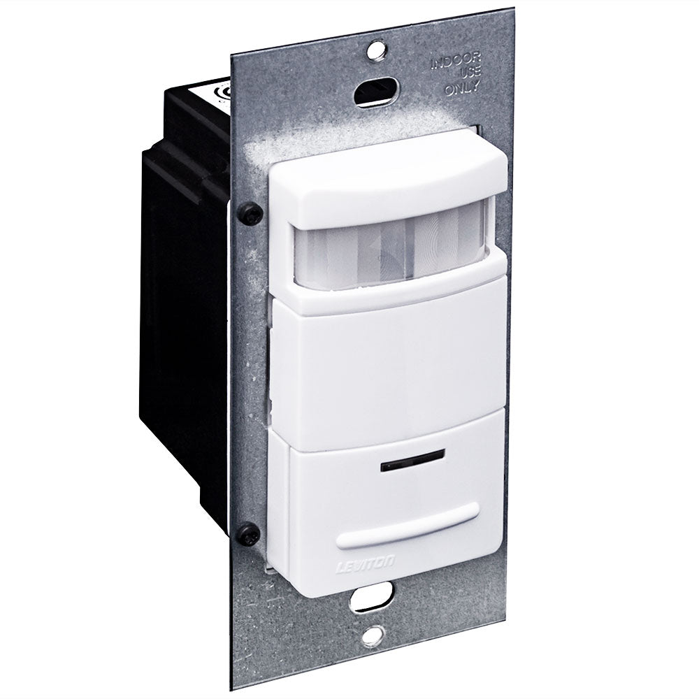 Leviton ODS10-IDW Decora Passive Infrared Wall Switch Occupancy Sensor (Commercial), 180 Degree, 2100 Square Feet Coverage (White)