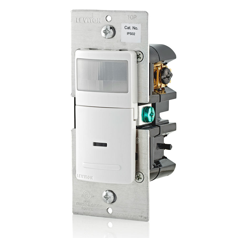 Leviton IPS02-1LW Decora Motion Sensor(Residential) In-Wall Switch, Auto-On, 2.5A, Single Pole