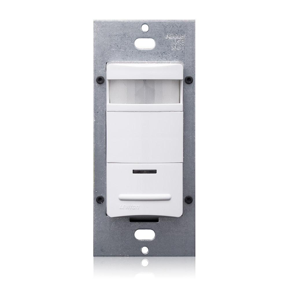 Leviton ODS10-IDW Decora Passive Infrared Wall Switch Occupancy Sensor (Commercial), 180 Degree, 2100 Square Feet Coverage (White)