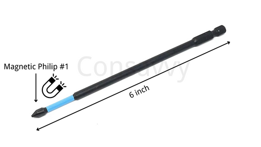 Consavvy 6'' Magnetic Impact Driver Bit Philip #1