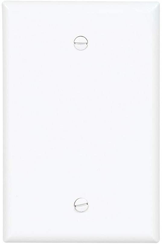 EATON PJ13W 1-Gang Box Mounted Mid Size Blank Wall plate, White