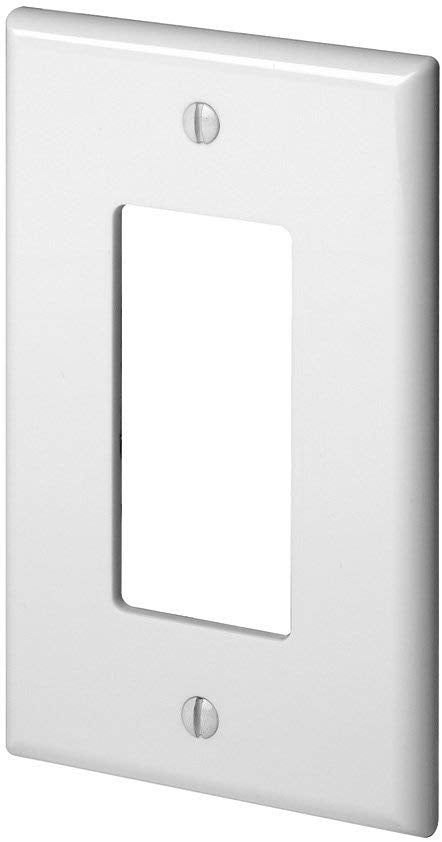 EATON PJ26W 1 Gang Decora/GFCI Wall Plate, Midway Size, White - Consavvy