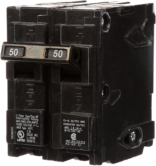 Siemens Q250 50-Amp Double Pole Type QP Circuit Breaker