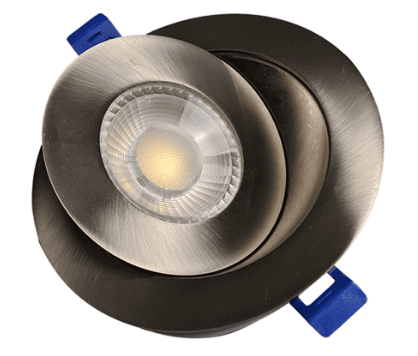 DawnRay 3.5" LED Round Gimbal Panel(Potlight) 2700K/3000K/3500K/4000K/5000K(changeable), White/Black/Brushed Nickel, 9W, 700LM