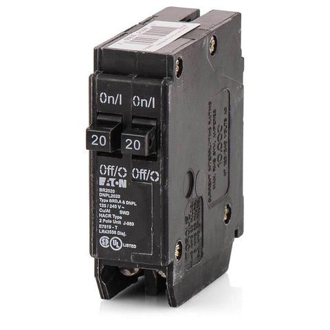 Eaton BR2020 Cutler-Hammer Tandem 20/20 Amp Single Pole Circuit Breaker