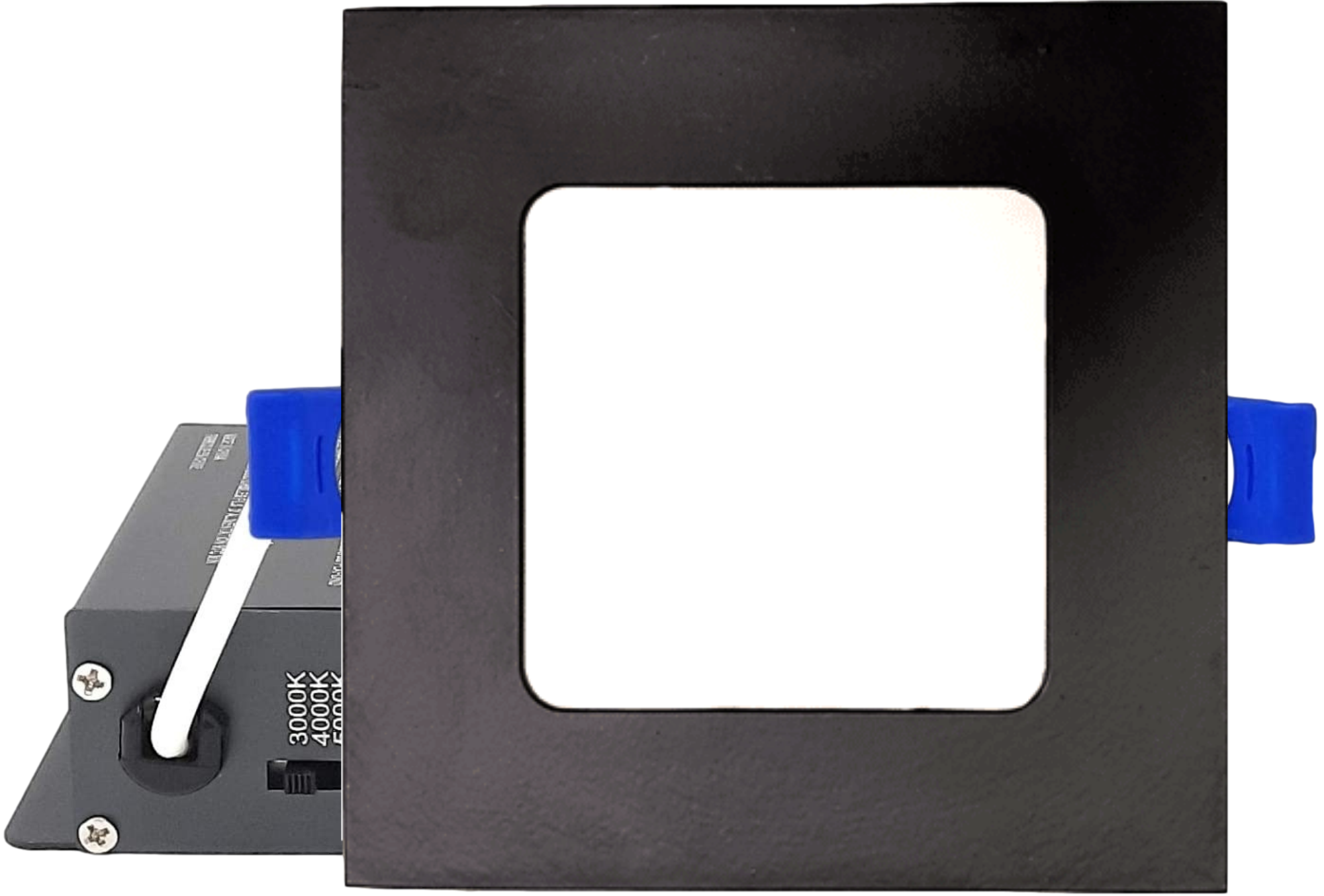 DawnRay 4" LED Square Slim Panel(Potlight) 3000K/4000K/5000K(changeable), White/Black/Brushed Nickel