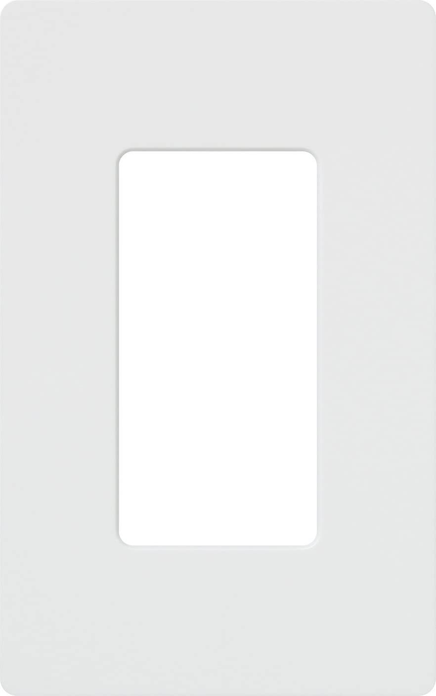 Lutron Claro 1 Gang Decorator Wallplate, CW-1-WH, White