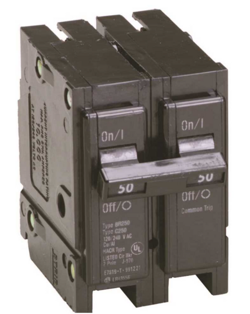 Eaton BR250 Cutler-Hammer 50 Amp Double Pole Plug-in Circuit Breaker