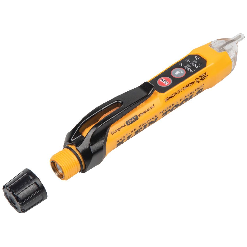 Klein Tools NCVT-3P Dual Range Non-Contact Voltage Tester with Flashlight, 12 - 1000V AC