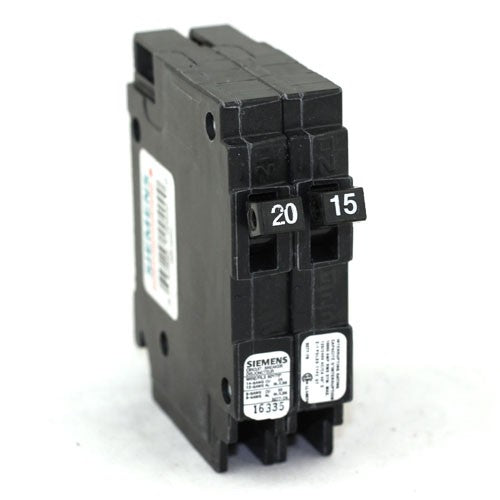 Siemens Q2015NC 20/15Amp 120V Single Pole Push On Tandem Breaker
