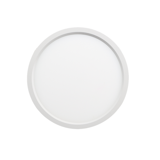Reno Lighting 15" Slim Surface Round Slim Flush Mount 30W | 2000Lm | Selectable CCT 27/30/35/40/50K | 120V | White /Brushed Nickel