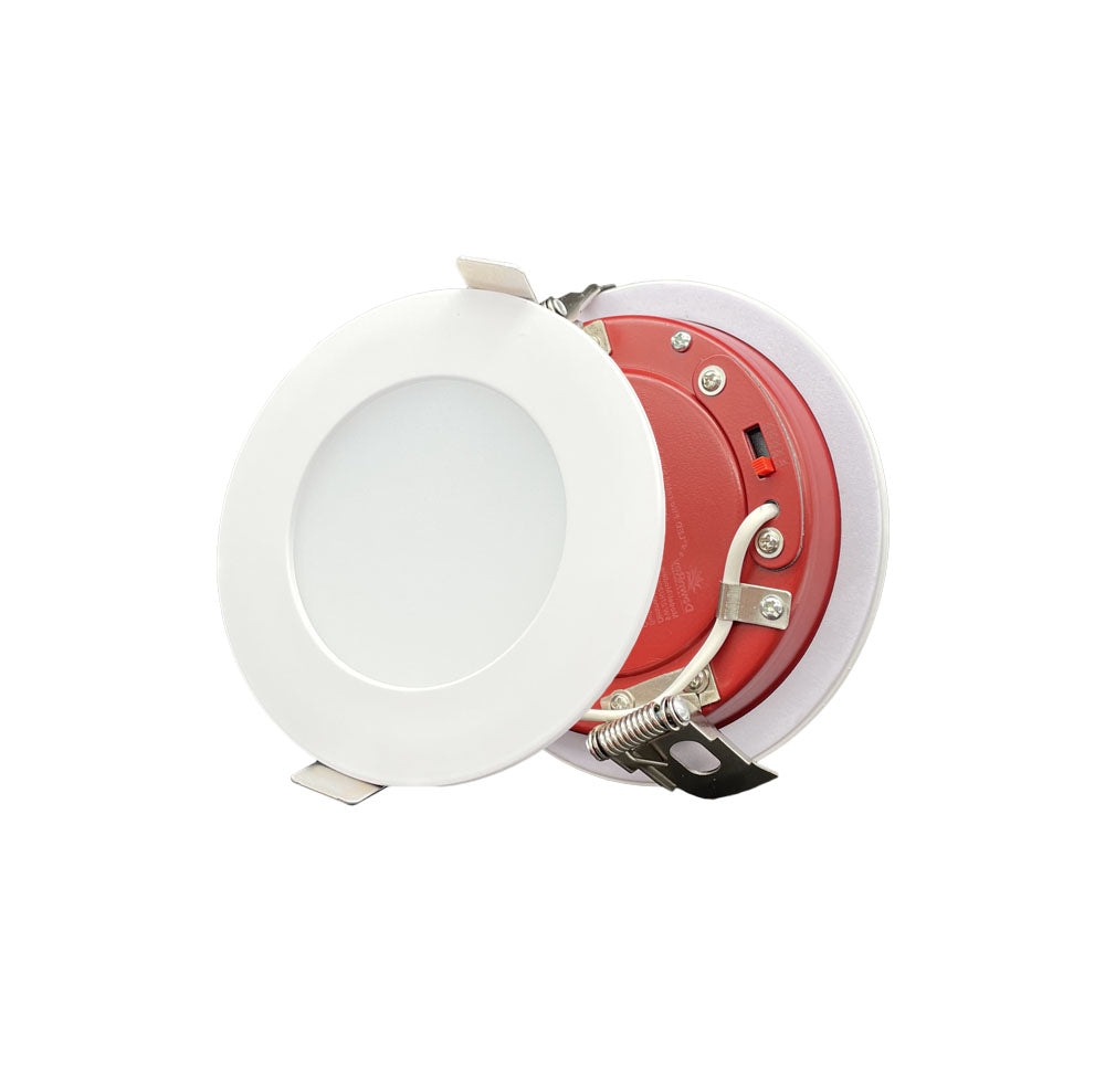 Dawnray Fire rated 4" Flat potlight, up to 2 hours fire rating. 5CCT, 800Lm