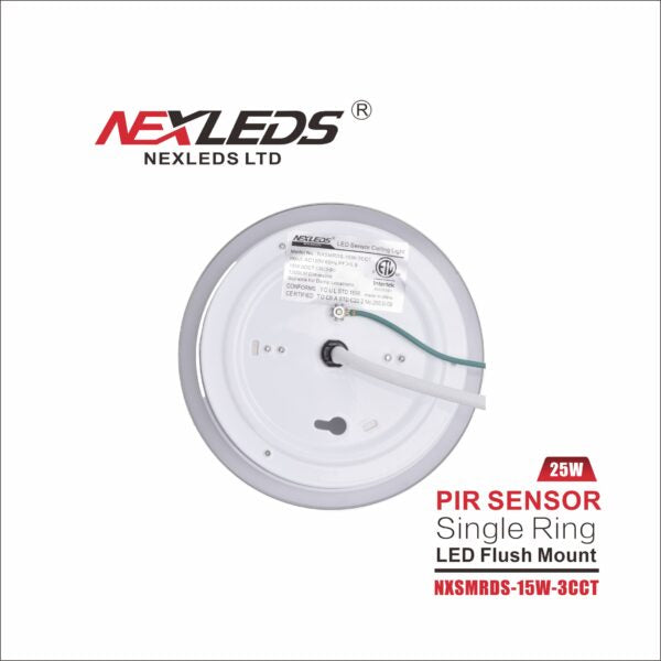 Nexleds 4 inch Single Ring Led Ceiling Light With Sensor 3CCT