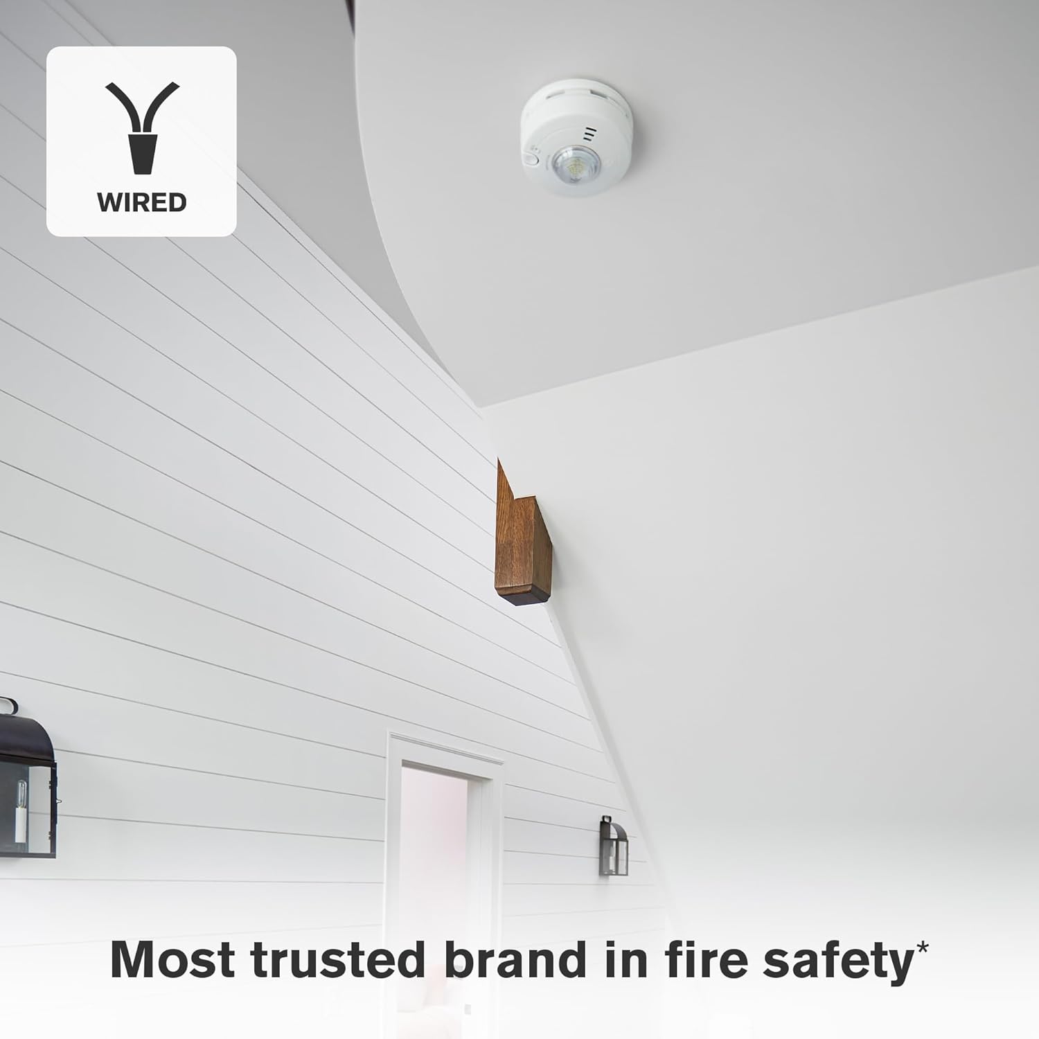 BRK SMCO110LED-AC Smoke and Carbon Monoxide Alarm with LED Strobe Hardwired 10-Year Battery Backup