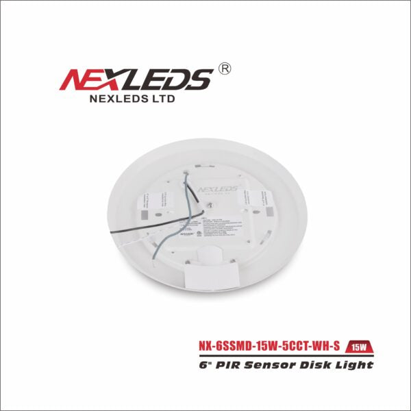 Nexleds 6inch Disk Light With Sensor 5CCT Wet Location