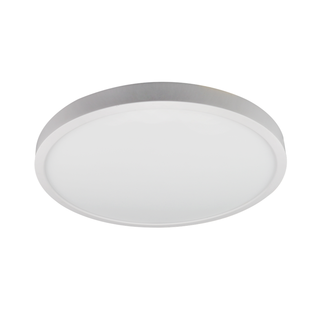 Reno Lighting 9" Slim Surface Round Slim Flush Mount 18W | 1150Lm | Selectable CCT 27/30/35/40/50K | 120V | White /Black/Brushed Nickel