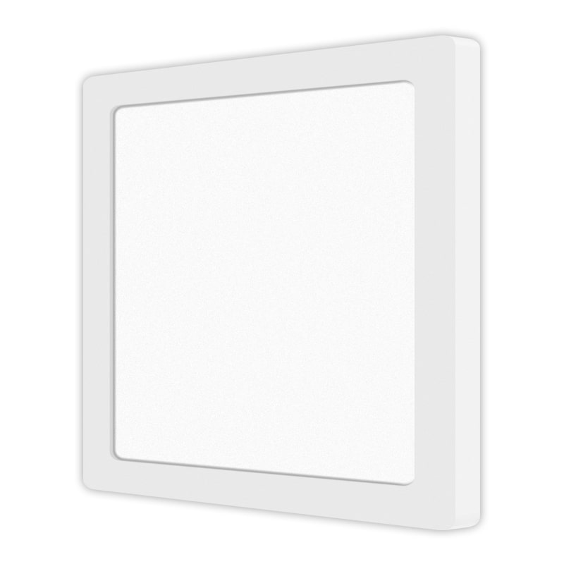 9″ Square Slim Flush Mount 3Way CCT, White & Black & Brushed Nickel
