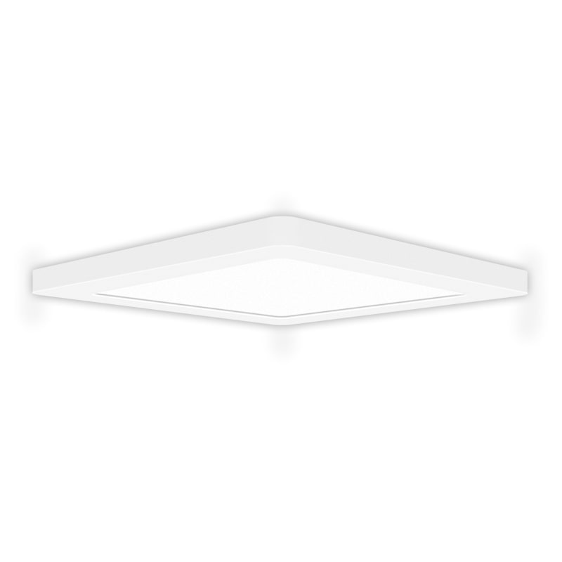 9″ Square Slim Flush Mount 3Way CCT, White & Black & Brushed Nickel