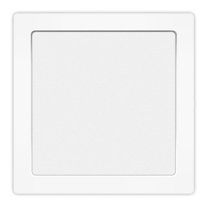 9″ Square Slim Flush Mount 3Way CCT, White & Black & Brushed Nickel