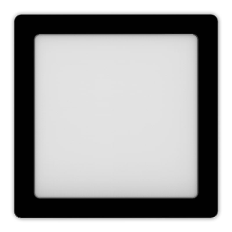 9″ Square Slim Flush Mount 3Way CCT, White & Black & Brushed Nickel