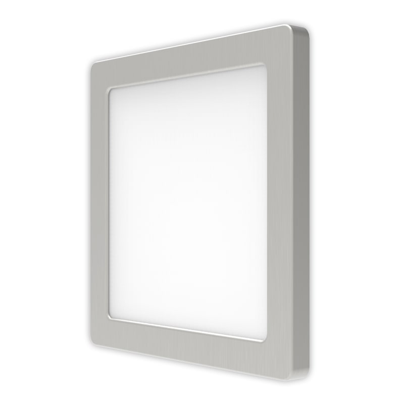 9″ Square Slim Flush Mount 3Way CCT, White & Black & Brushed Nickel