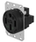 Hubbell Receptacle For EV, HBL9450A Straight Blade Heavy Duty Specification Grade Single Flush Receptacle, 50 Amp, 125/250VAC, 3 Pole, 4 Wire, Black, 9450A