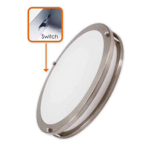 Votatec 12″ 2Ring Slim Flush Mount – 5Way CCT & Power Adjustable Silver/Black
