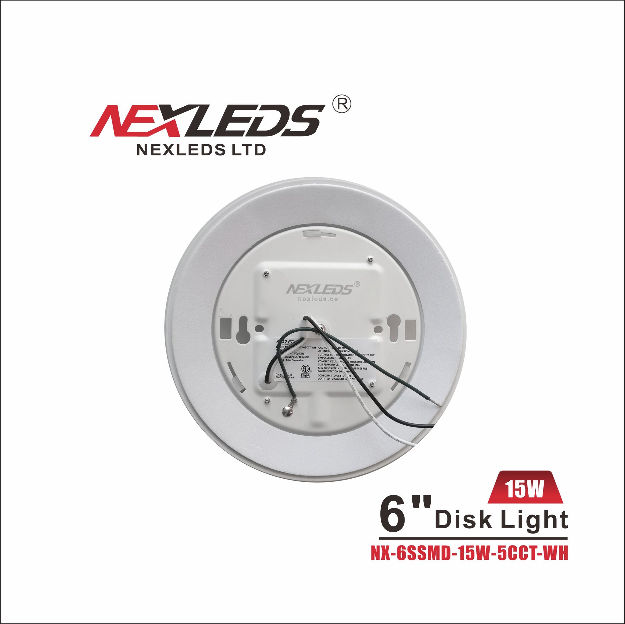 NEXLEDS LED 6″ Disk Light -5CCT