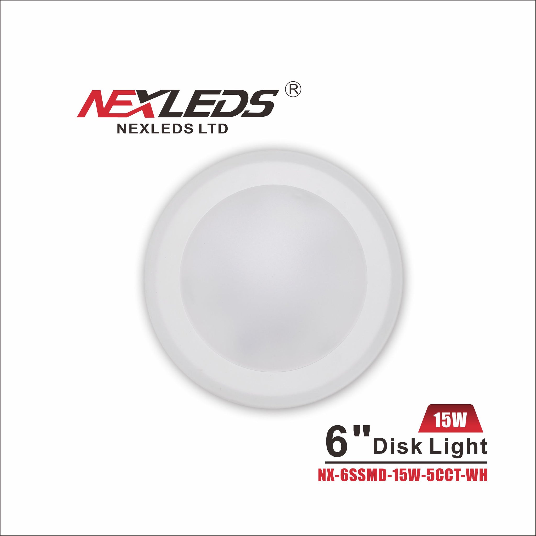 NEXLEDS LED 6″ Disk Light -5CCT