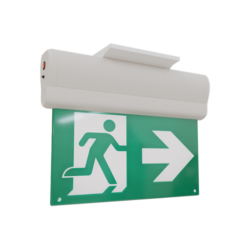 Reno Lighting LED EDGE-LIT RUNNING MAN SIGN | 90MINS BATTERY BACK UP | 120/277/347VAC | 3W | 3.6V Ni-cad |